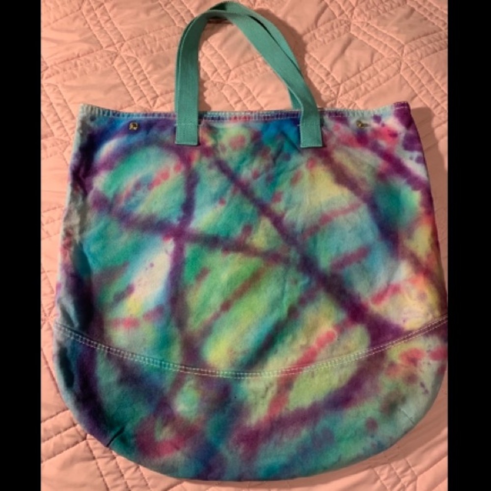 Tie dye beach handmade hoop summer bag 🏖
